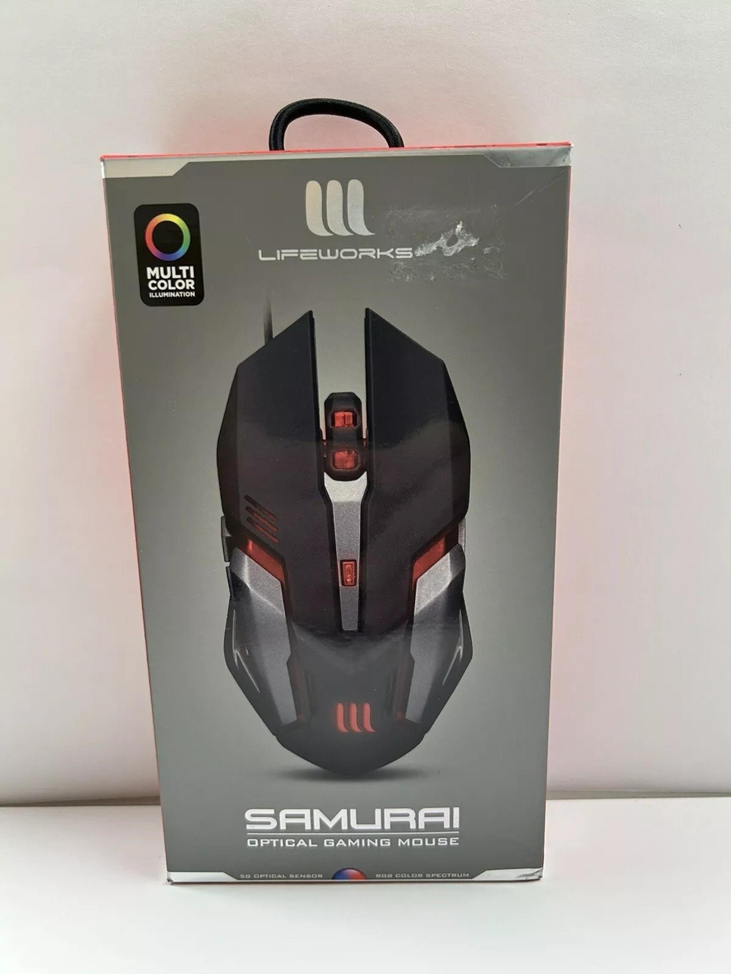 Lifeworks Samurai Optical Gaming Mouse with RGB Illuminator LED - New Sealed