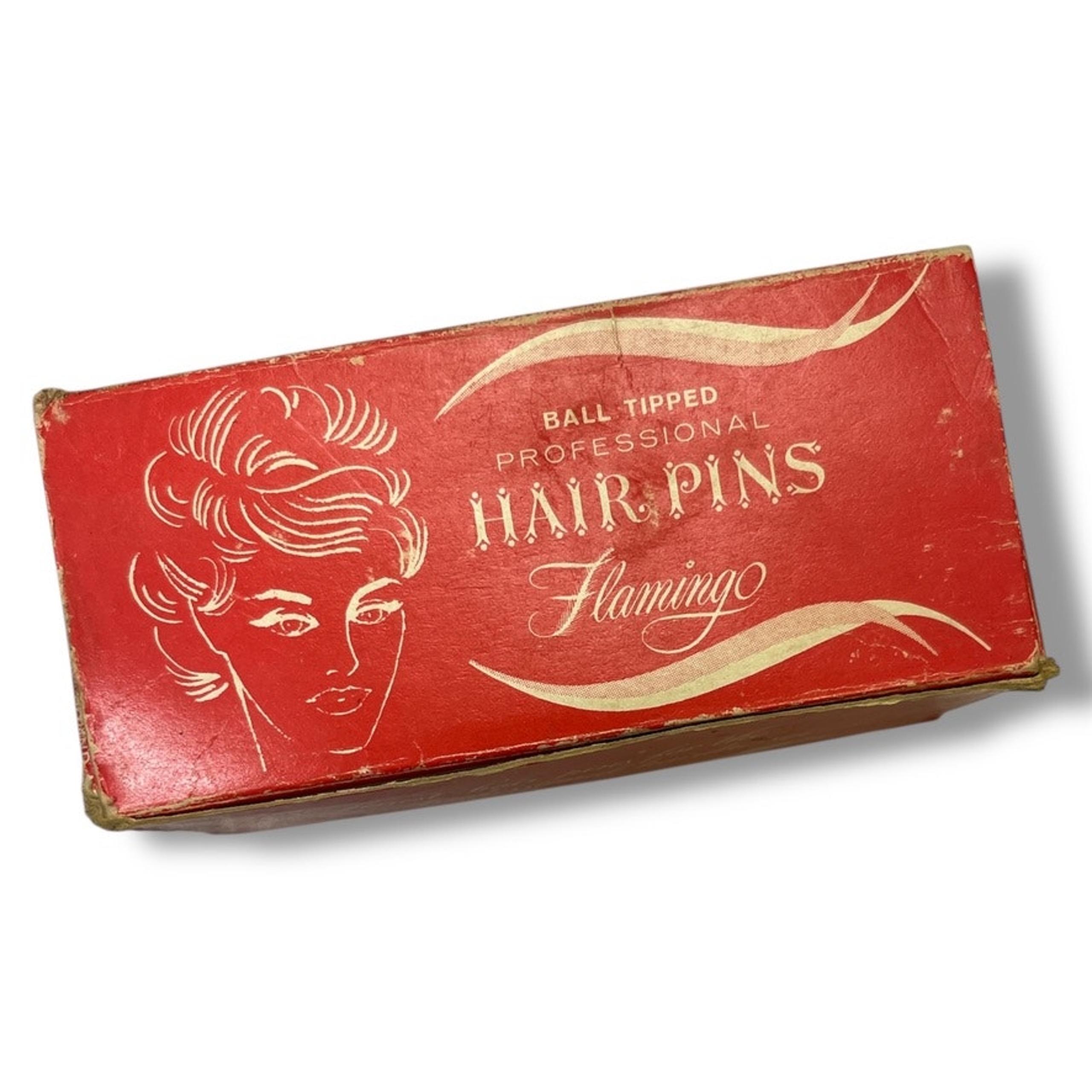 Vintage Flamingo Ball tipped Professional Hair Pins in Box
