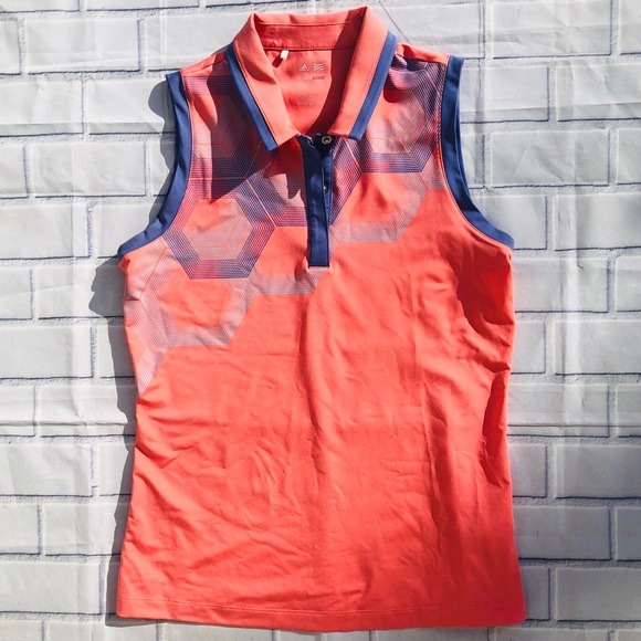 Adida's Coral Polo Shirt Size Small