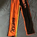 Mens track suit top with bottom orange black asian size xl U.S. med new