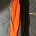 Mens track suit top with bottom orange black asian size xl U.S. med new