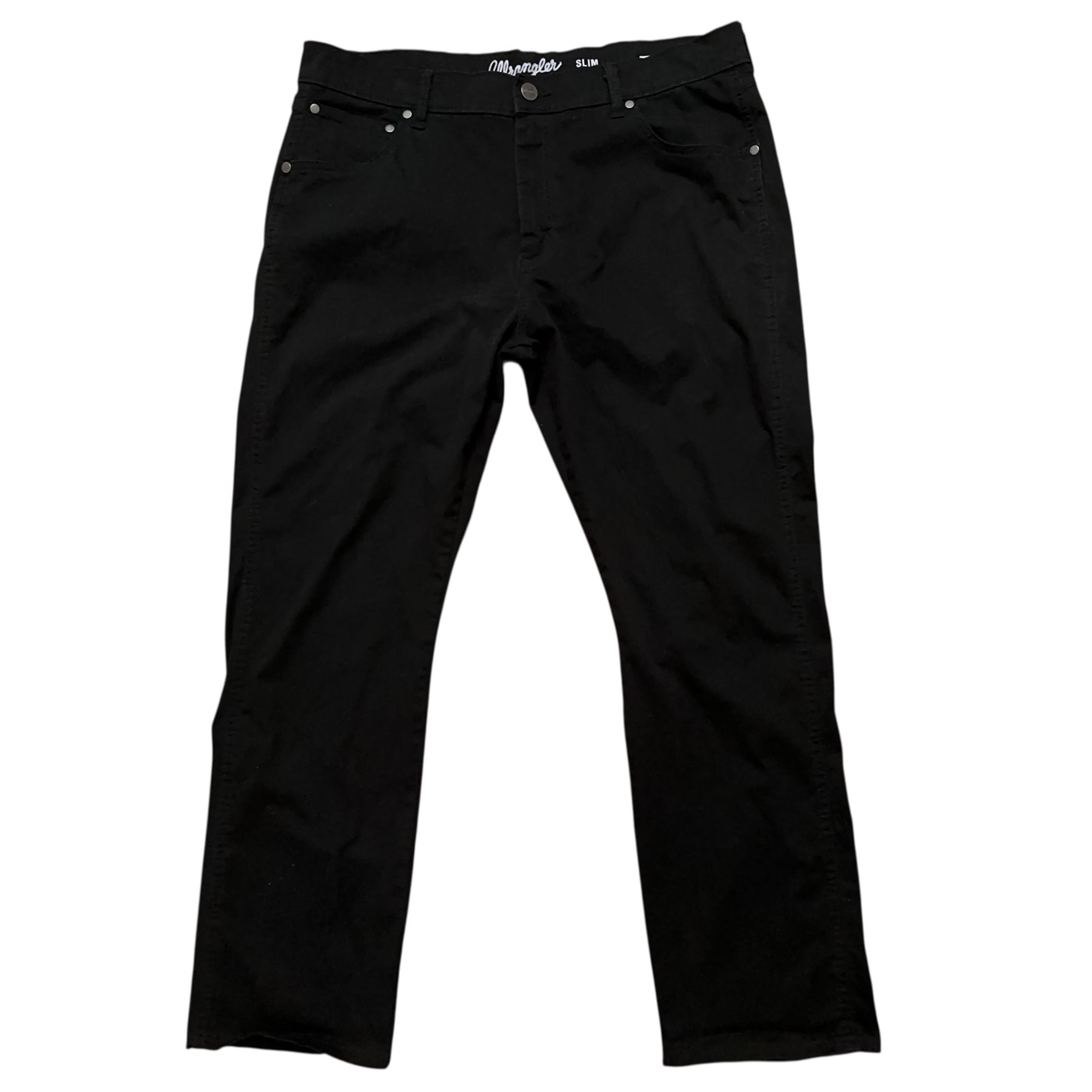 Wrangler Jeans Mens Size 38x30 Retro Slim Straight 5-Pockets Stretch Black