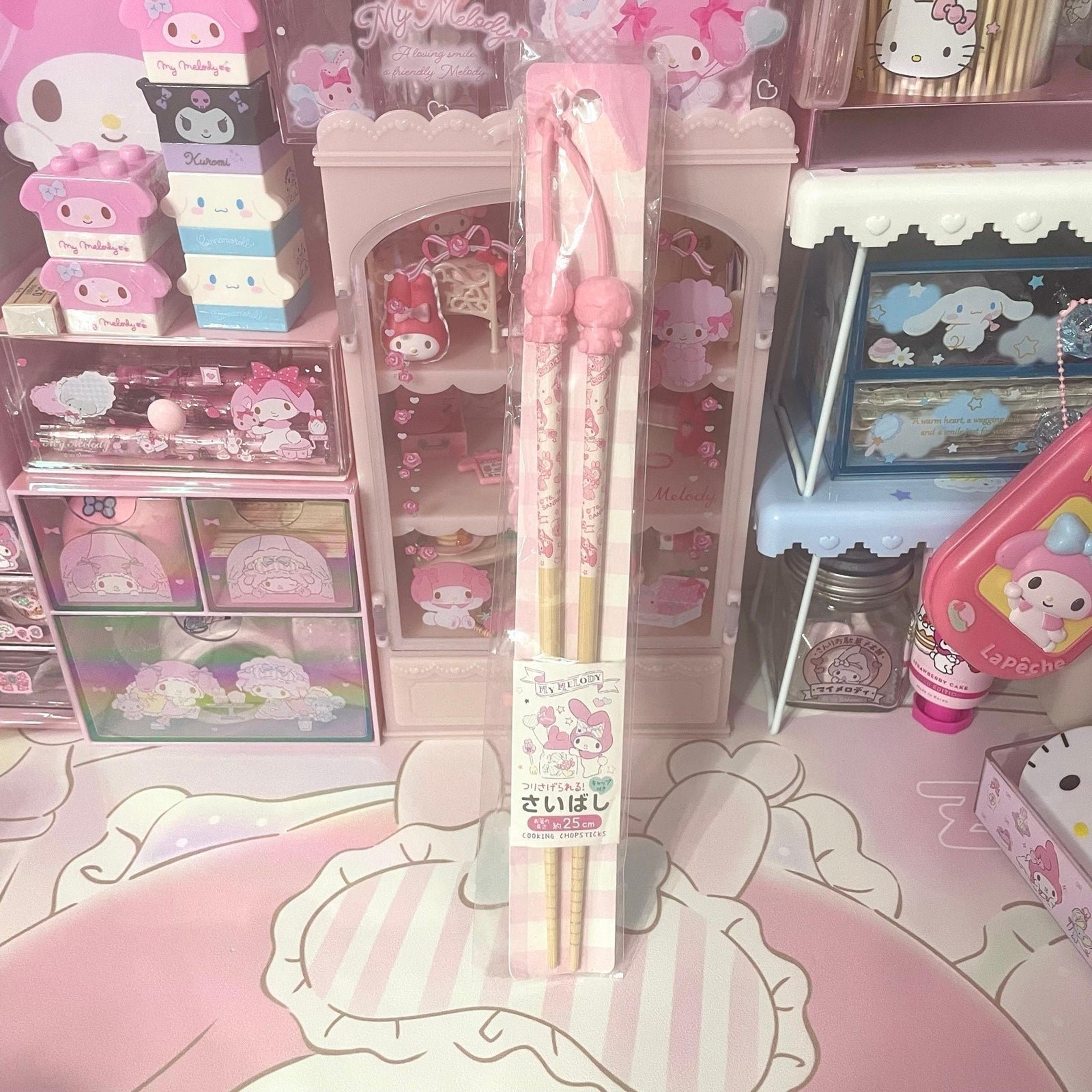 Rare Sanrio My Melody Long Cooking Chopsticks