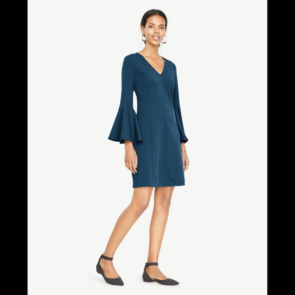 Ann Taylor v-neck bell sleeve dress