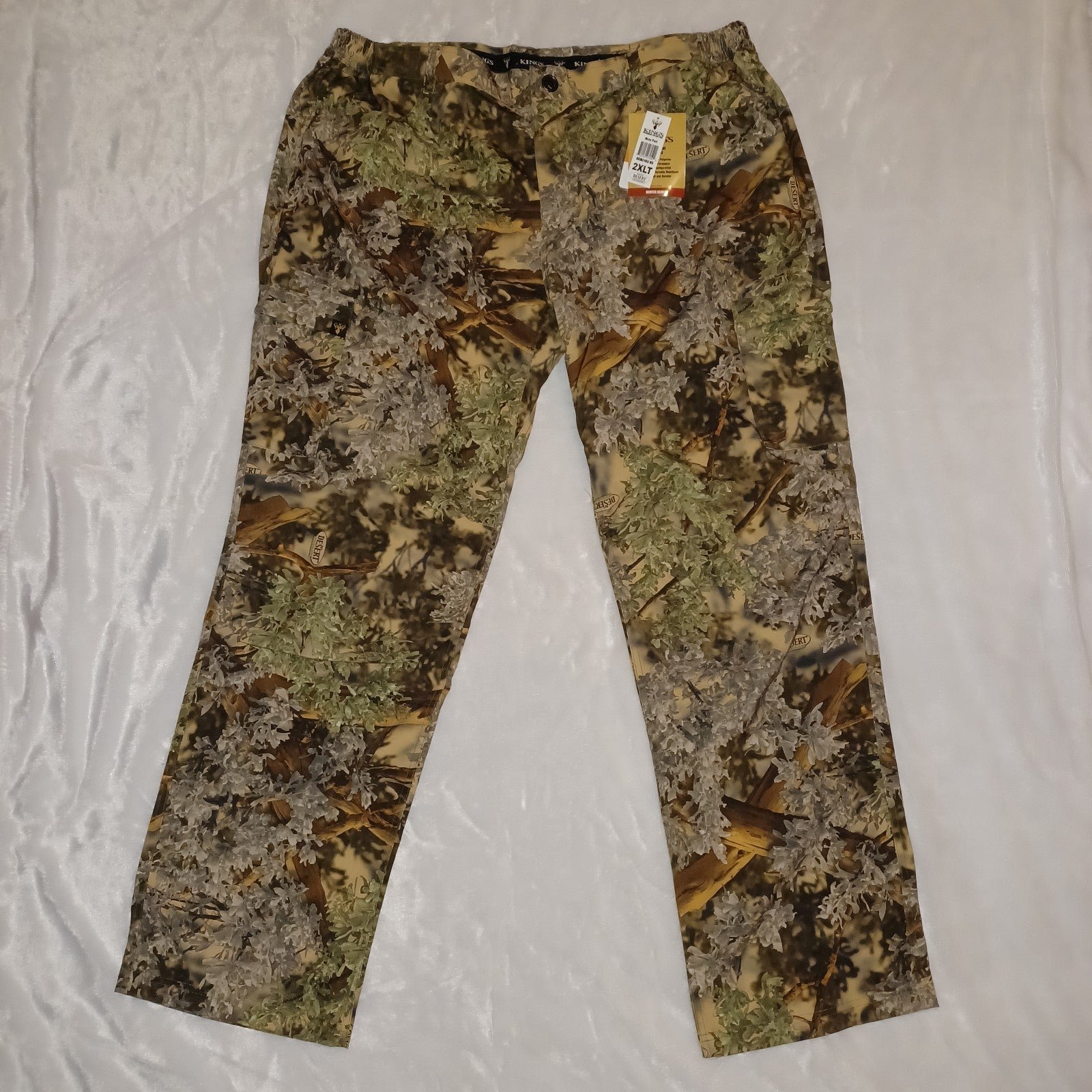 NWT Kings Camo Mens Standard Mesa Cargo Pant, Desert Shadow, 2X-Large Tall