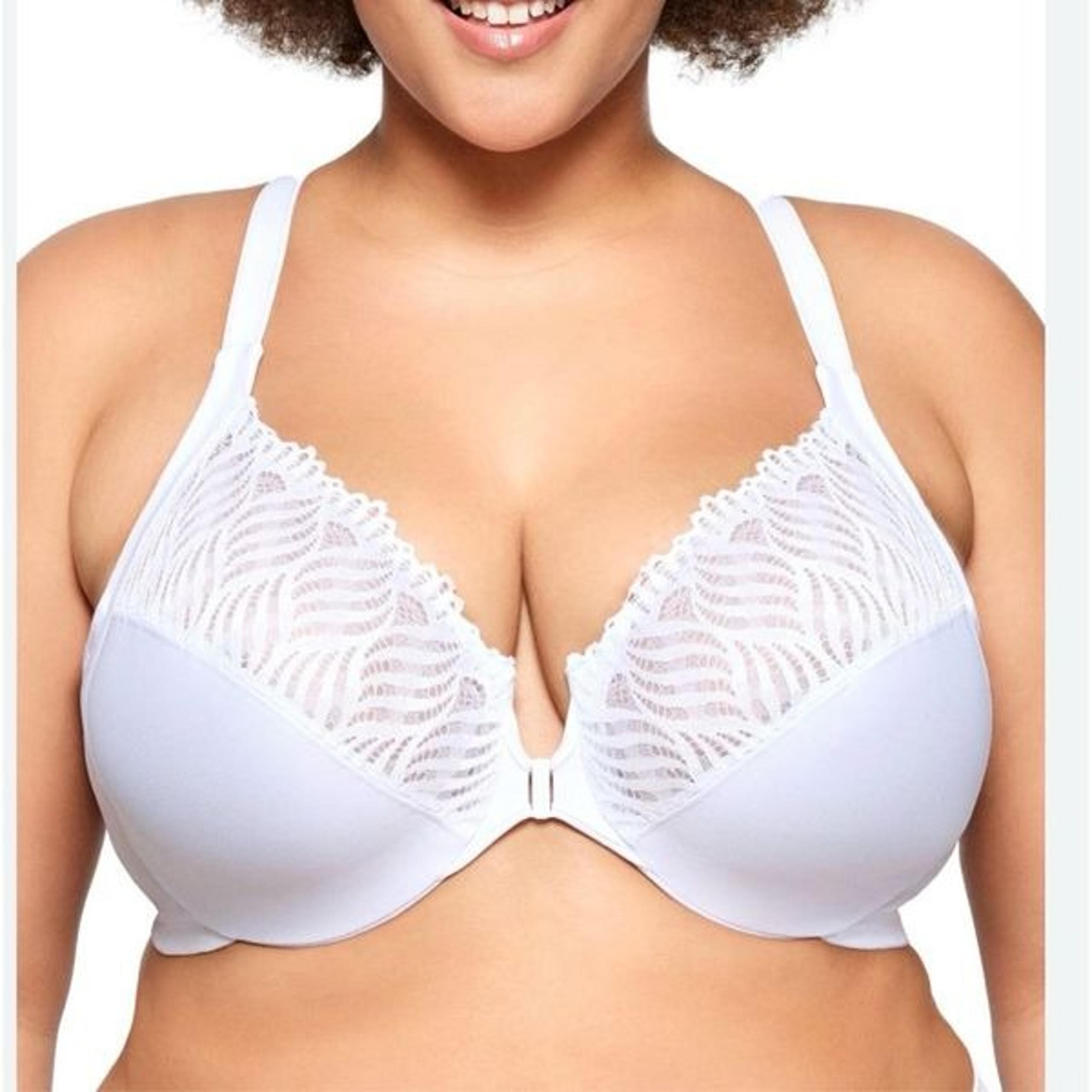 A21.  Glamorise Front-Closure T-Back WonderWire Underwire Bra size 44C NWOT