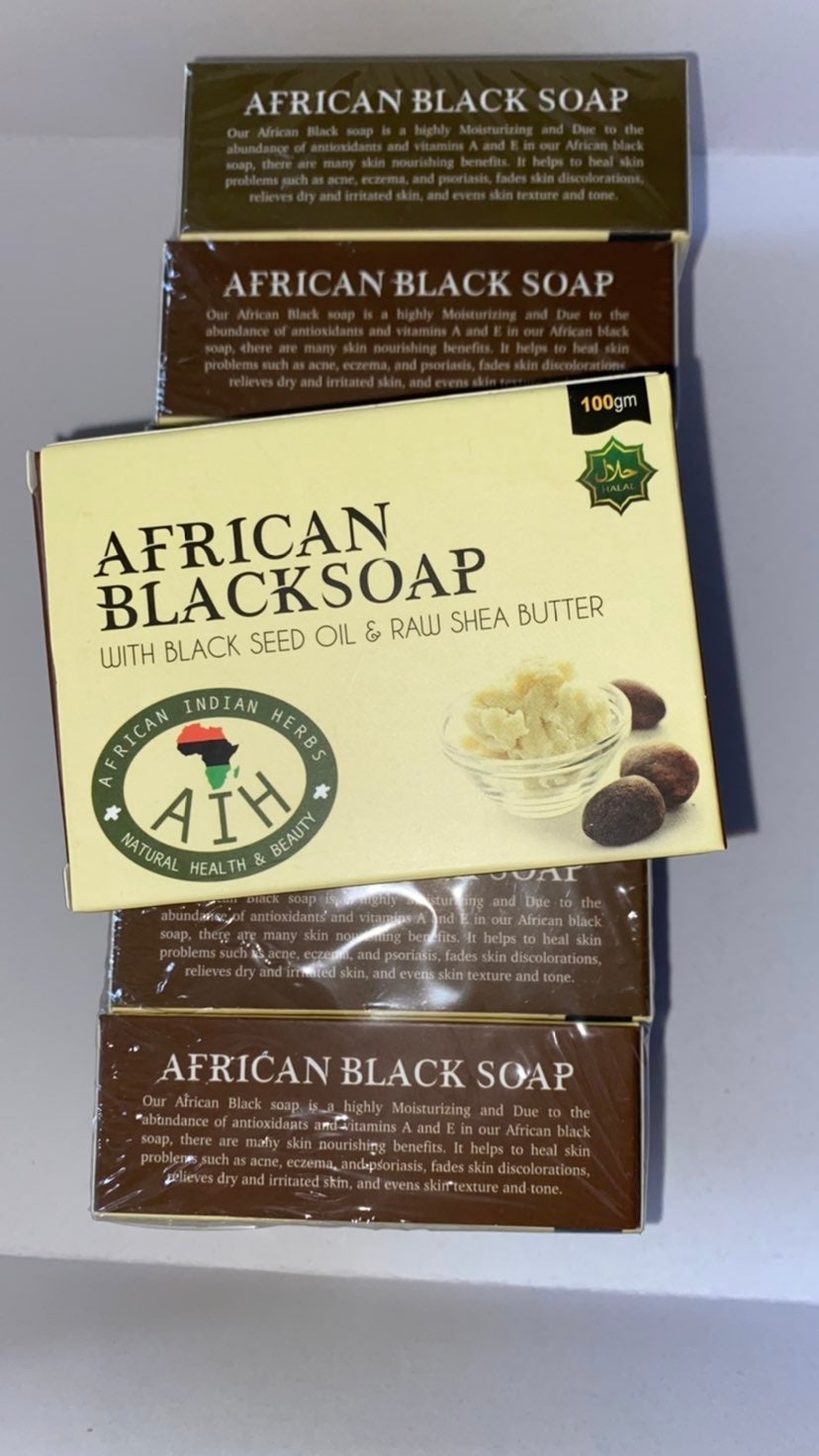 (6) Count African Black Soap