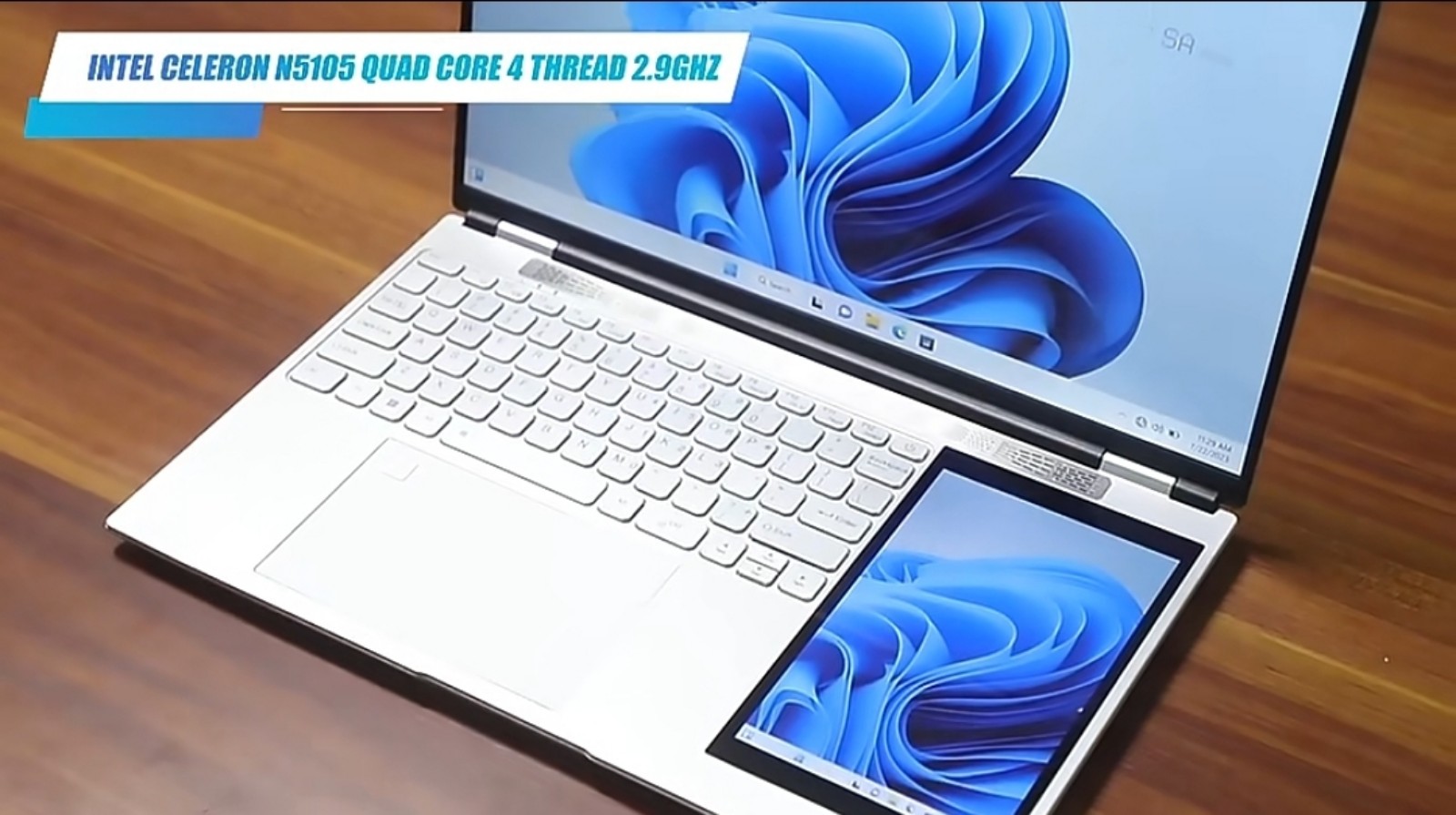 Dual TouchScreen Laptop 15.6 Inch+7 Inch 32G DDR4 2TB SSD Fingerprint Unlock