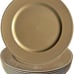 Charger Plates Gold Plastic Beaded 12 pcs 13 Inch Round