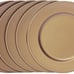 Charger Plates Gold Plastic Beaded 12 pcs 13 Inch Round