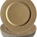 Charger Plates Gold Plastic Beaded 12 pcs 13 Inch Round