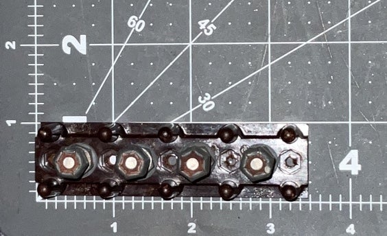 P-51 aircraft terminal block, bus bar 4 pole