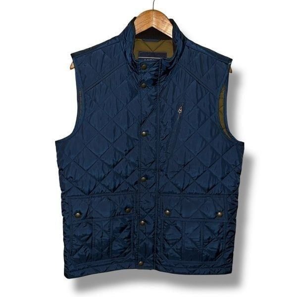 Lands’ End Navy Blue Quilted Gilet Vest Sz M