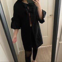 jorya bow tie 100% wool coat size 6