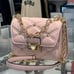 MICHAEL KORS SERENA SMALL FLAP CROSSBODY BAG QUILTED VEGAN LEATHER PINK
