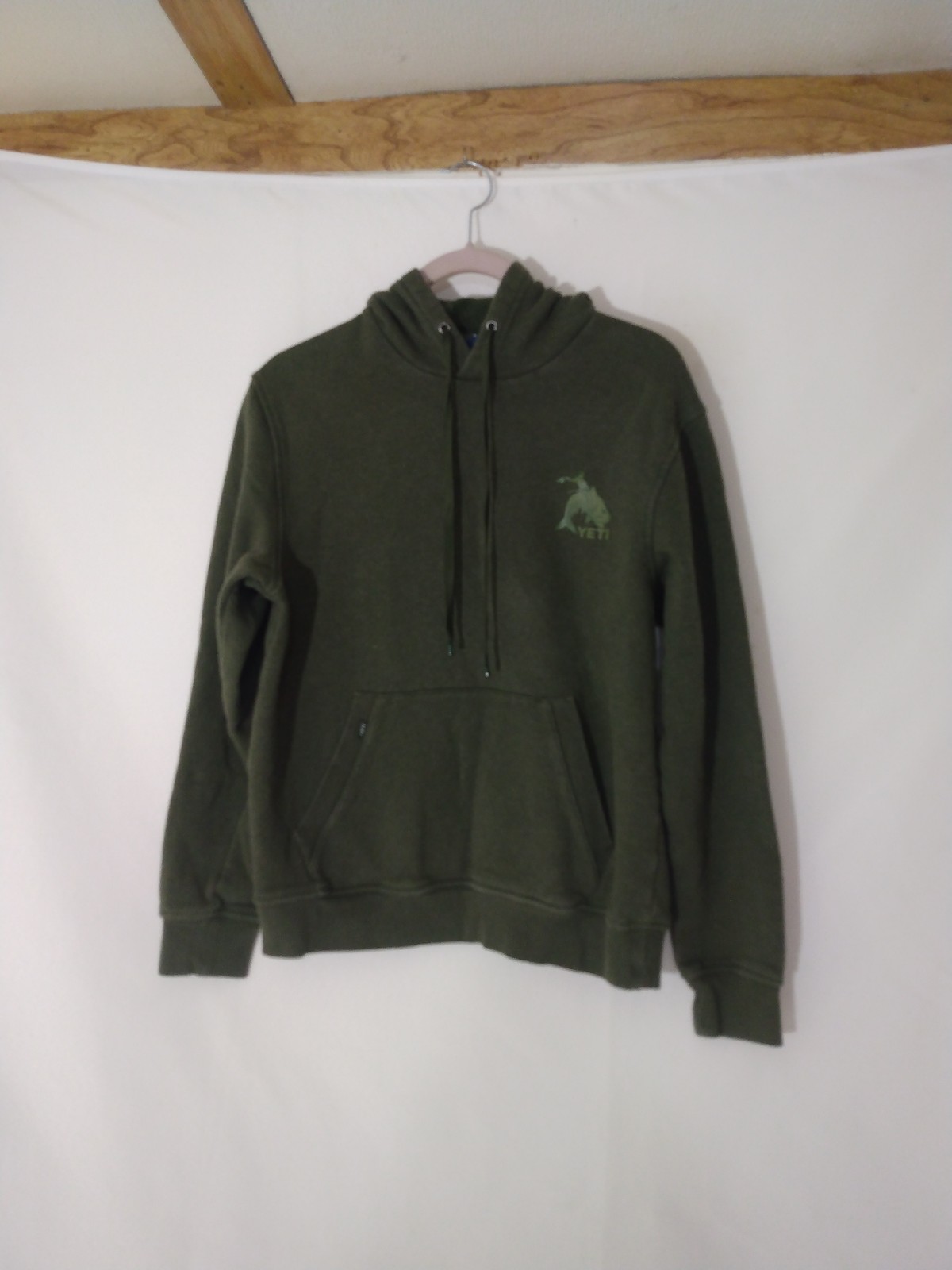 Mens Yeti Forest Green Hoodie Size Small