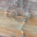 Handmade rosary blue glass/clear crystal