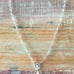 Handmade rosary blue glass/clear crystal