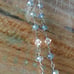 Handmade rosary blue glass/clear crystal