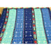VTG Blue Afghan Crochet Blanket Throw Lap Blue Rainbow Stripes 66x48 EXCELLENT