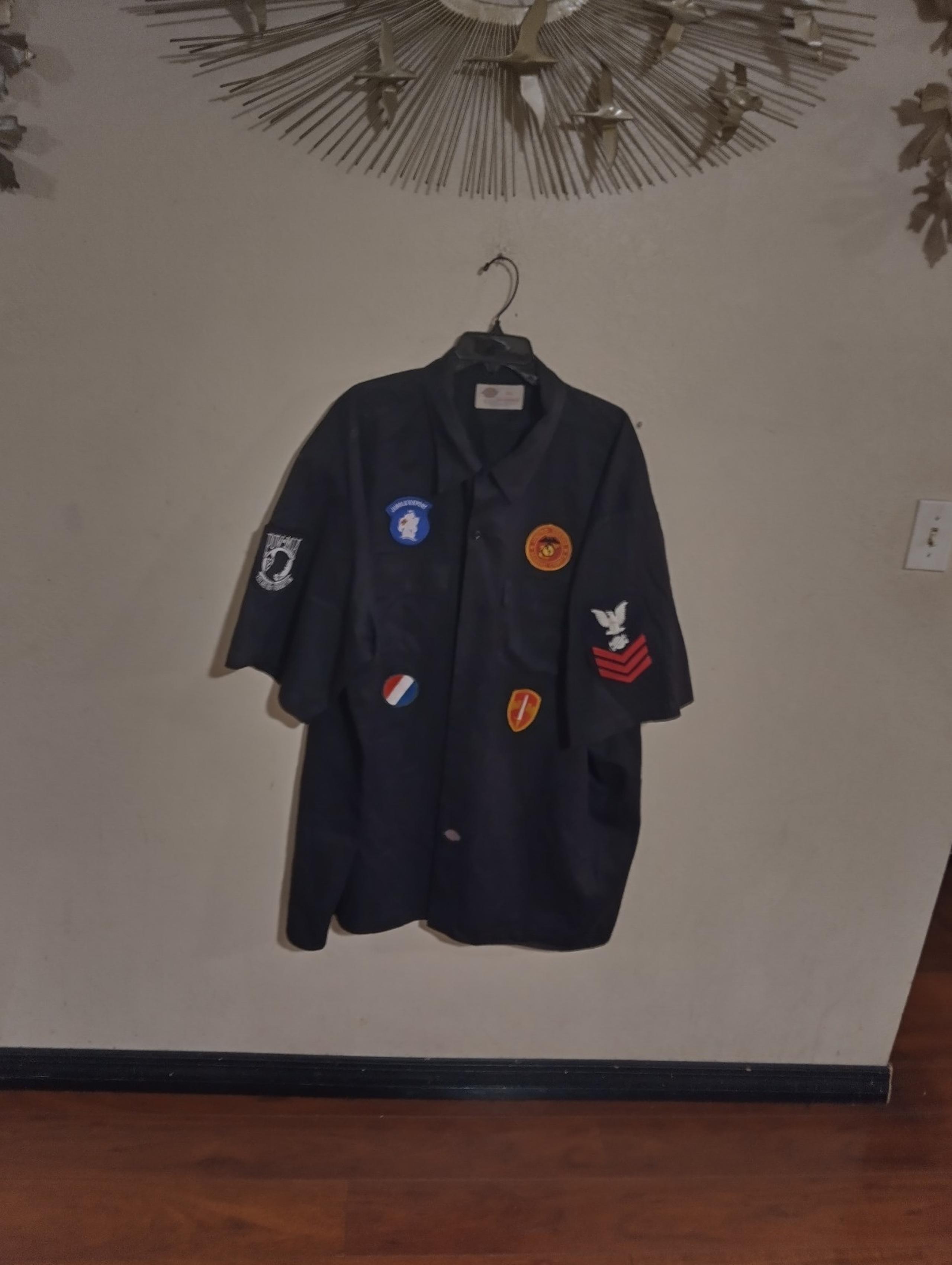 Men Dickie patchwork shirt cotton size 5X