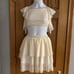 WEISSMAN UNICORN RHINESTONE FLUTTER SLEEVE IVORY SEQUIN DANCE COSTUME 15116 MC