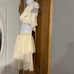 WEISSMAN UNICORN RHINESTONE FLUTTER SLEEVE IVORY SEQUIN DANCE COSTUME 15116 MC