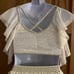 WEISSMAN UNICORN RHINESTONE FLUTTER SLEEVE IVORY SEQUIN DANCE COSTUME 15116 MC