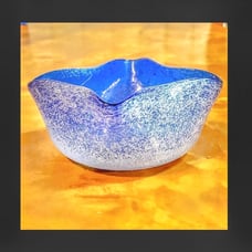 Murano Seguso Pulegoso Glass Bowl Stunning
