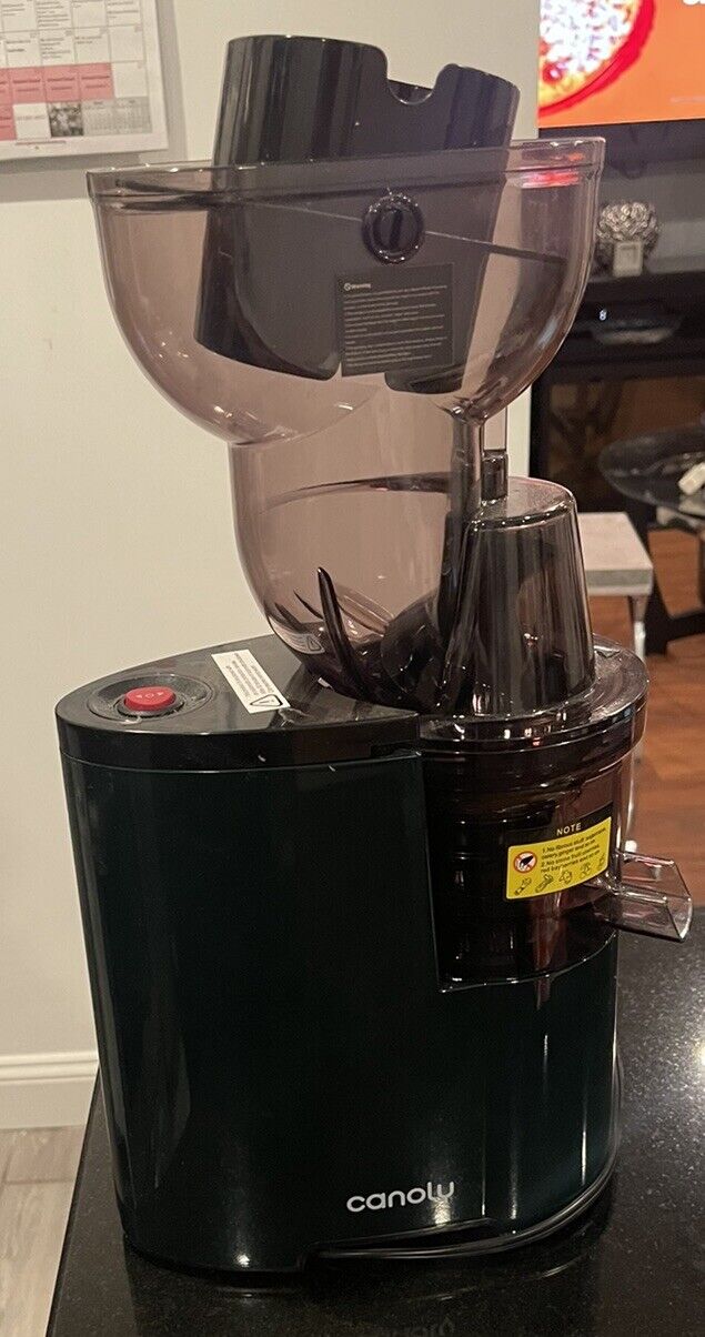 Canoly-001 Masticating Intelligent Cold Press Juicer, 250W Green 88mm Large Feed