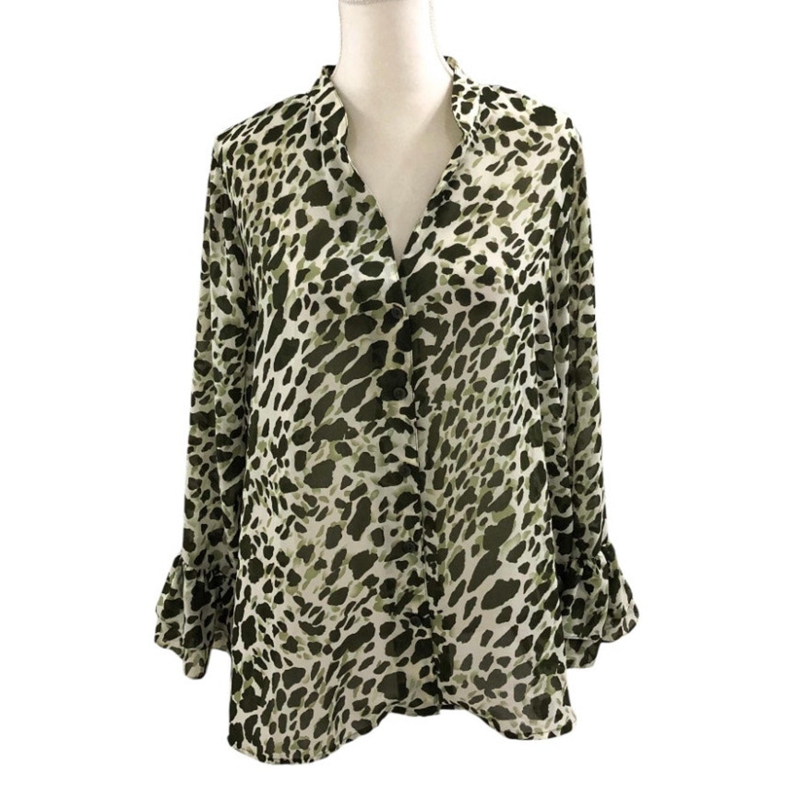 Susan Graver Leopard Print Blouse