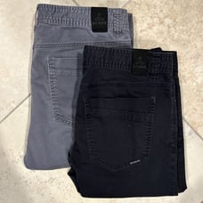 Lot of 2 Prana Bridger Jeans Men 34x34 Black Grey Stretch Slim Fit 5 Pocket Hike