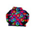Vintage Womens Large Rainbow Floral Crochet Cowl Neck Sweater