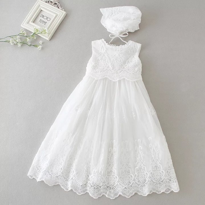 Eleanor Sleeveless Christening Gown