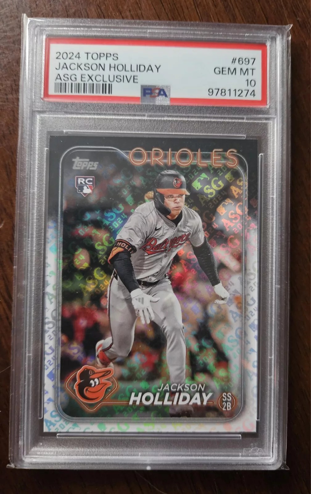 2024 Topps Jackson Holliday All Star Game ASG Exclusive Foil RC #697 PSA 10