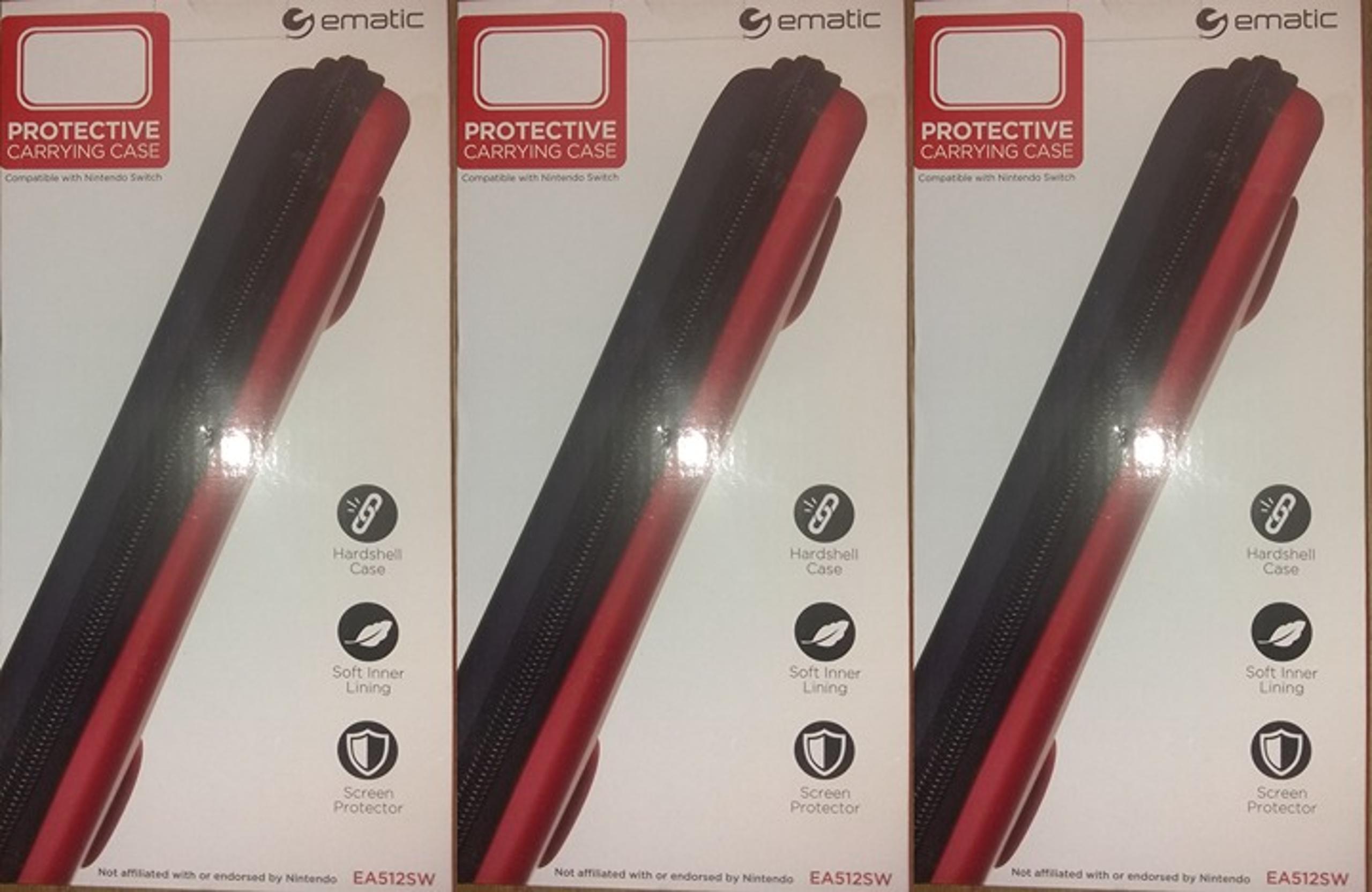 815592021995 "New" (3 Pack) Ematic Protective Case for Nintendo Switch EA512SW