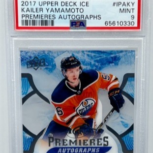 2017 - 2018 Upper Deck Ice Kailer Yamamoto Premieres Autographs /299 Graded PSA9