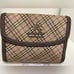 Burberry Blue Label Brown Plaid Canvas Wallet