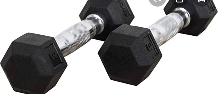 Amazon Basic 25 Lb Hex Dumbbells