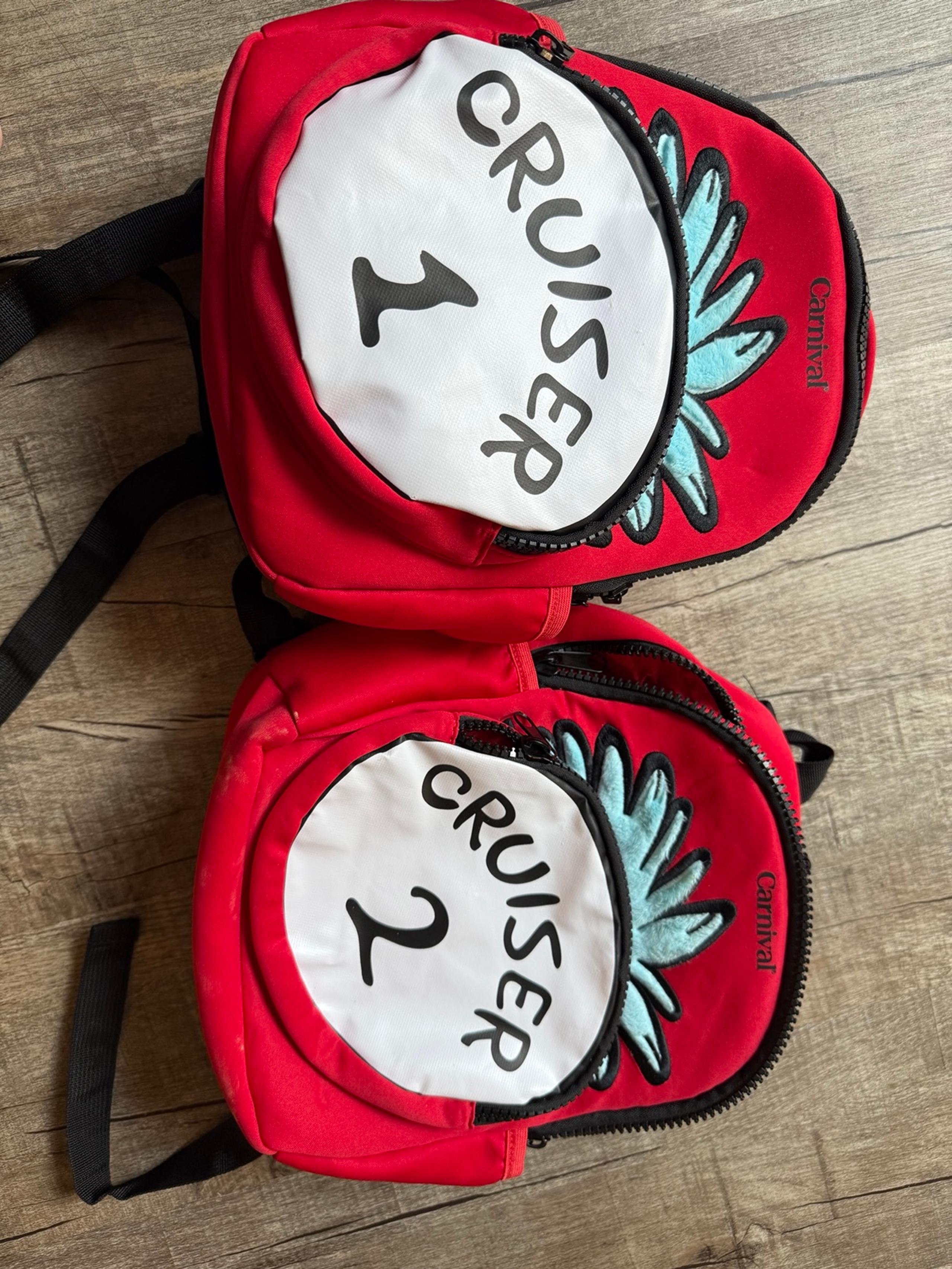 Carnival Dr. Seuss at Sea cruiser one and cruiser two backpack