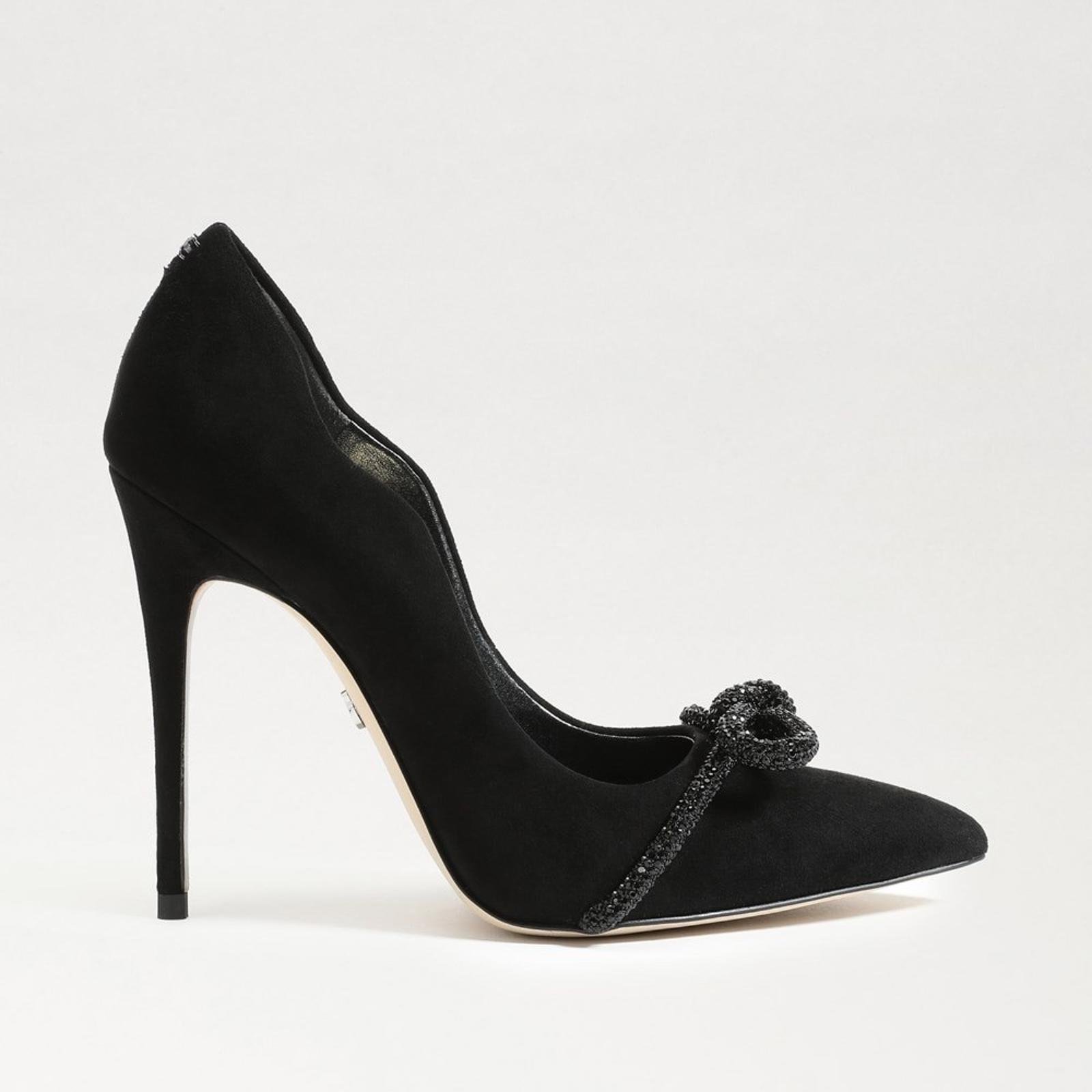 Sam Edelman Deela Evening Bow Pump in Black Satin, Size 11 New in Box w/Dust Bag