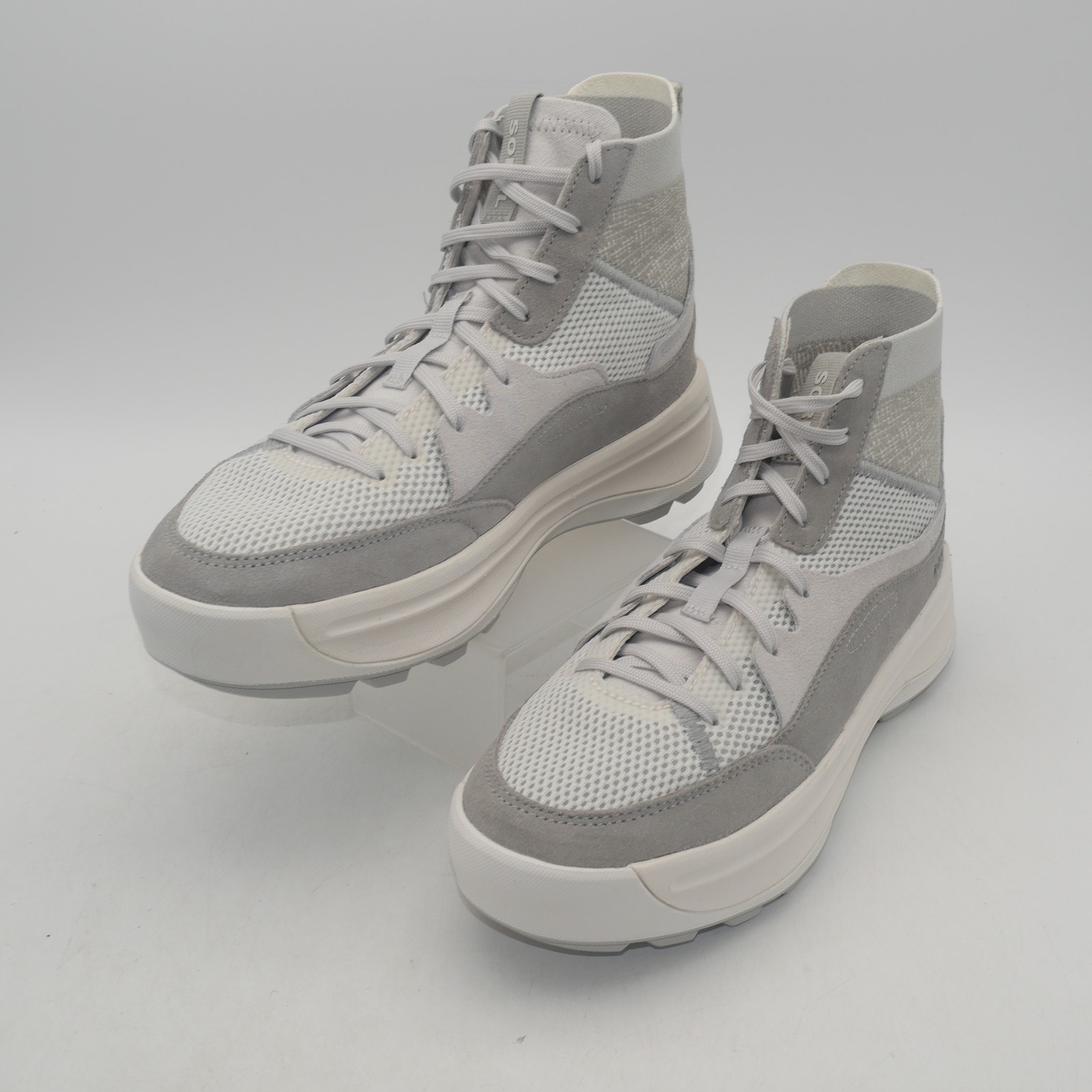 NEW Sorel Women's 7.5 ONA 503 Knit Mid Sneakers Boots Moonstone Gray