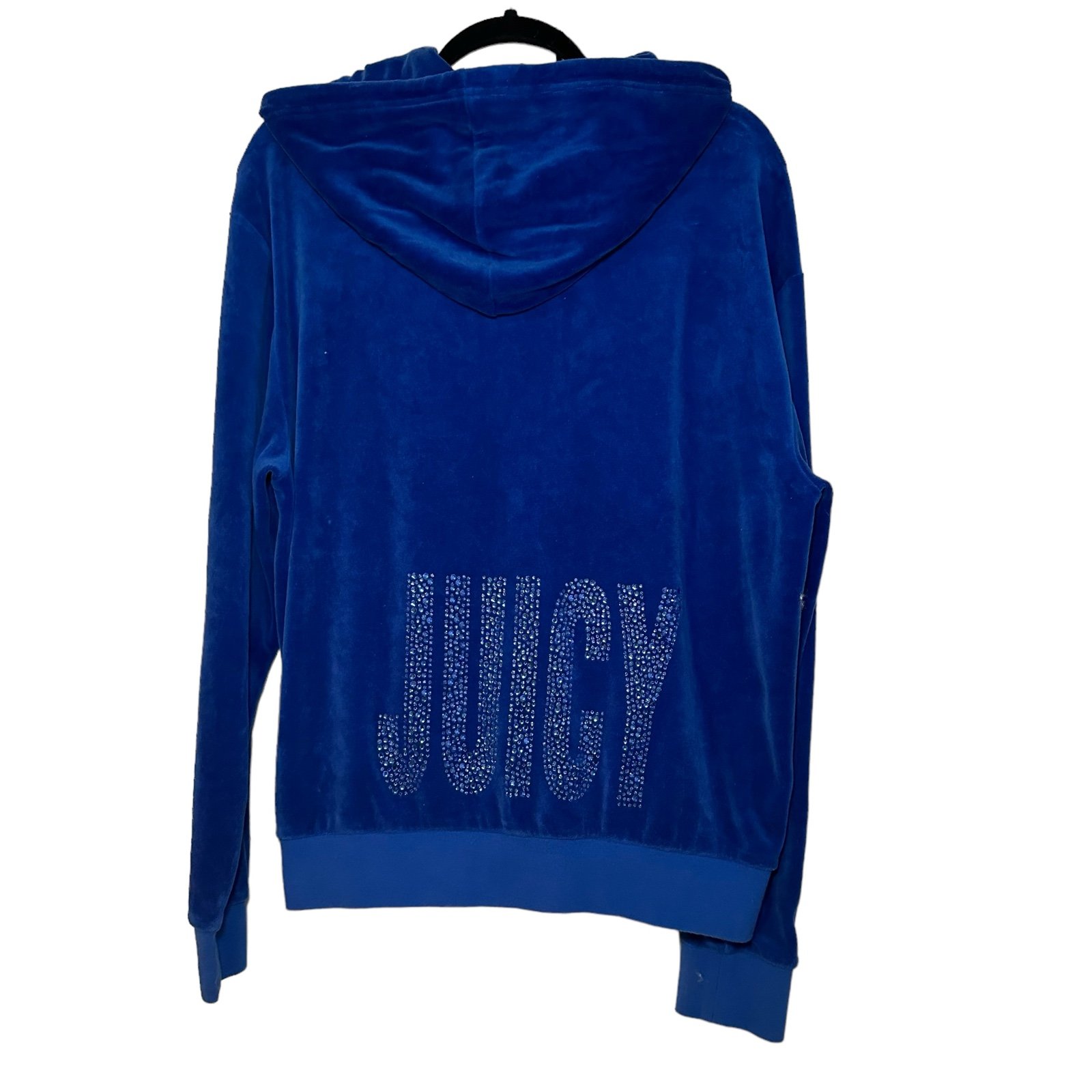 Juicy Couture NWOT Women’s Bling Velour Jacket Blue // Size XL