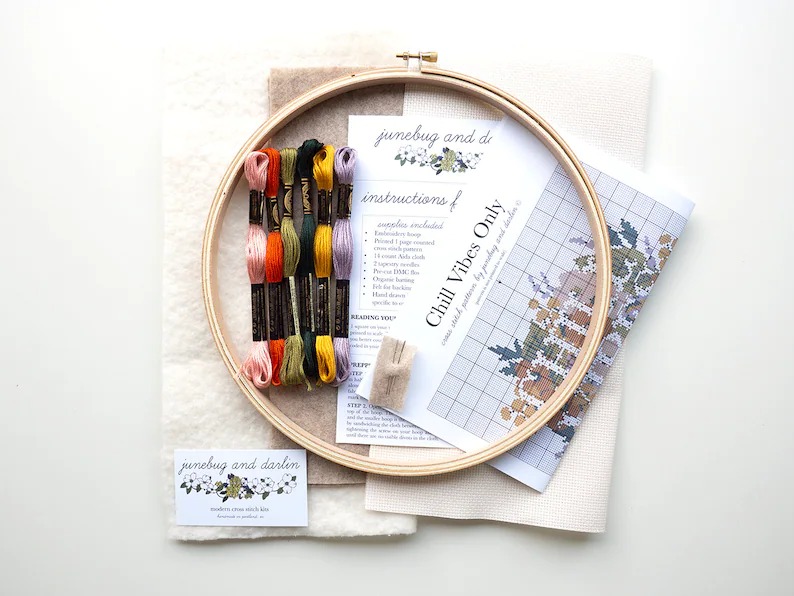 Cross stitch embroidery kit