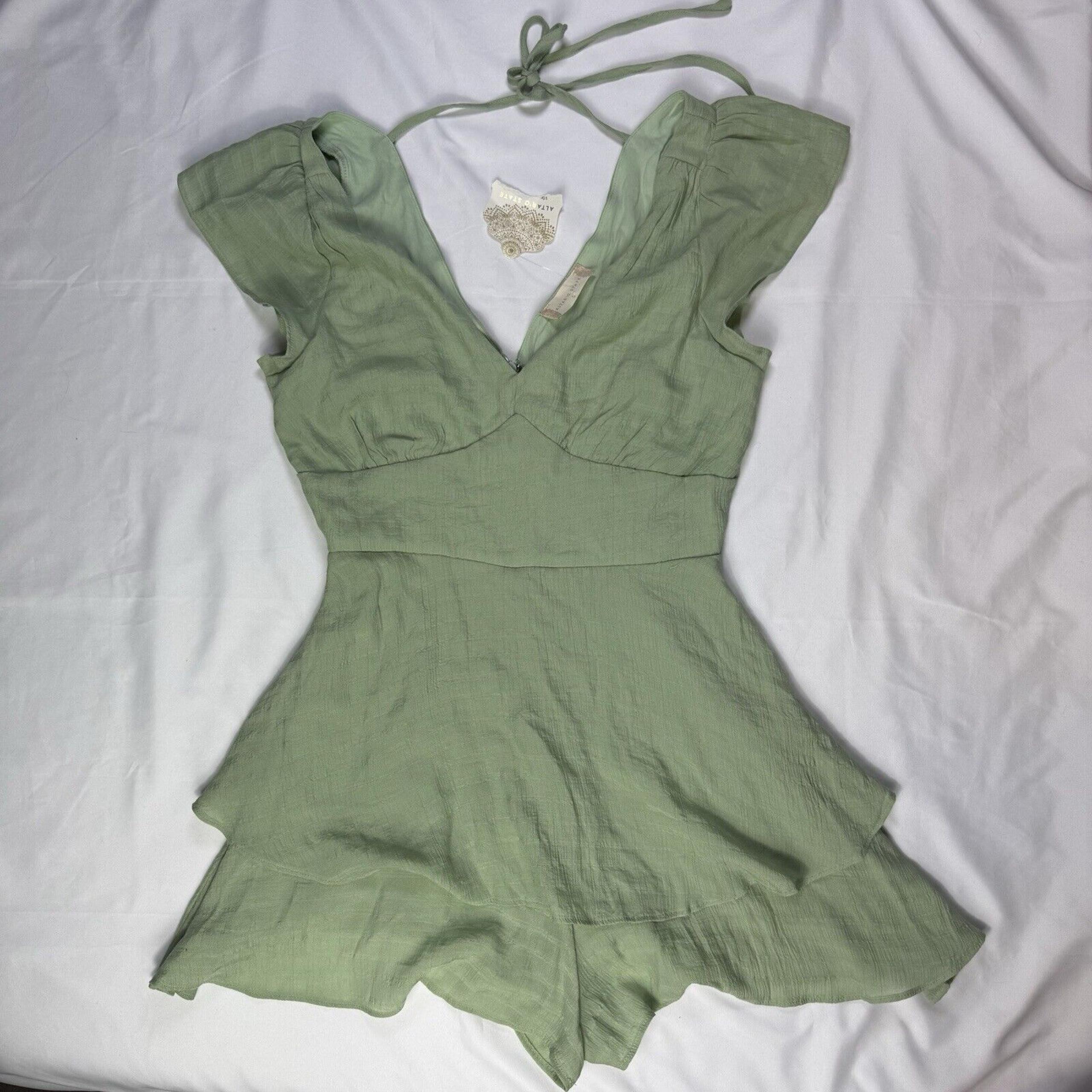 Altar'd State Shorts Jumpsuit Romper Sage Green Small NWT
