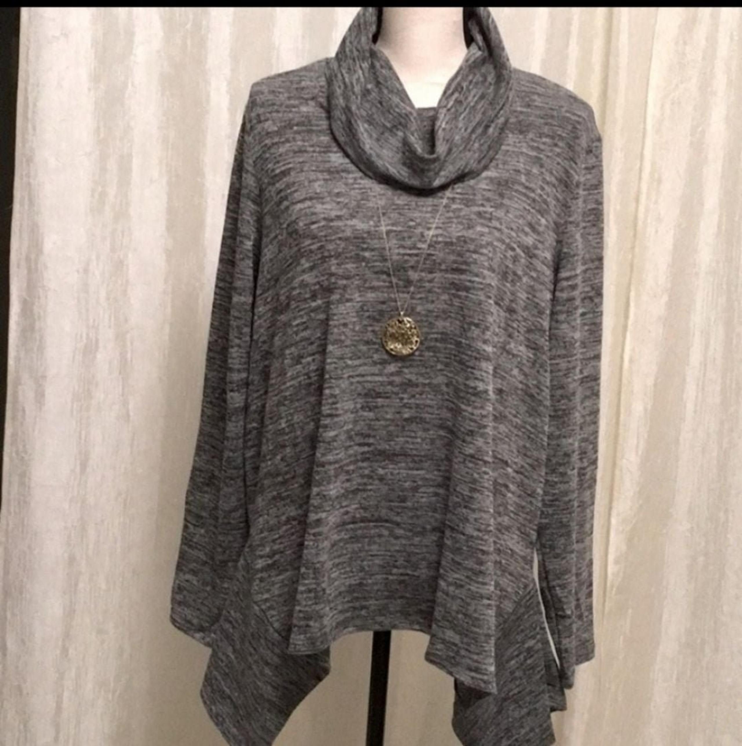 long sleeve cowl neck sweater Grey size XL NIP