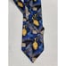 Ermenegildo Zegna Silk Tie Geometric Wine Theme Blue 3.5 RARE Maximalist Italy