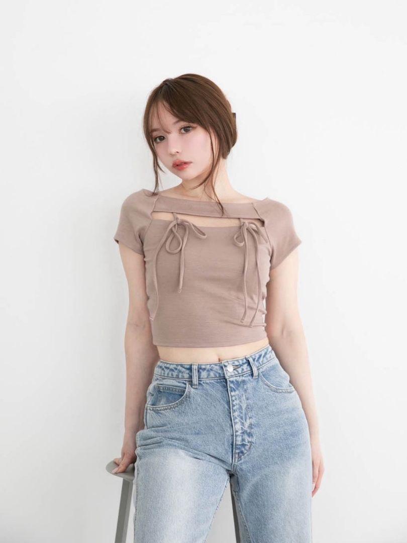 ANDMARY】Bebe ribbon tops