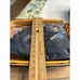 4 Longaberger Blue Woven Braided Leather Handles Renewal Baskets Liner Protector