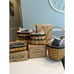 4 Longaberger Blue Woven Braided Leather Handles Renewal Baskets Liner Protector